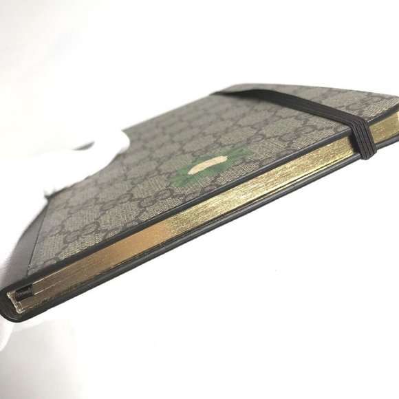 Auth GUCCI GG notebook stationery notebook PVC Beige - Picture 11 of 16